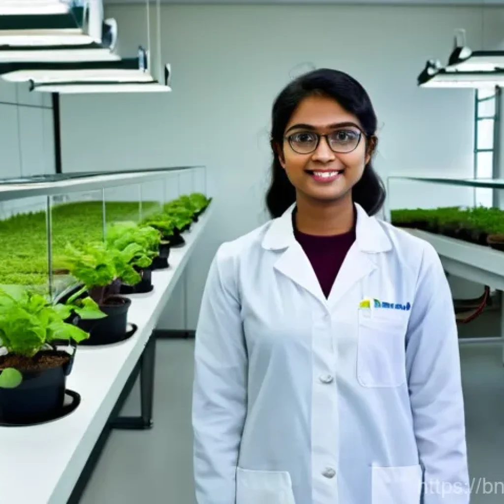 변리사와 ESG 관련 특허 사례 - **Prompt 1: Eco-Innovator in a Sustainable Future Lab**
A bright, wide-angle shot of a young, am...