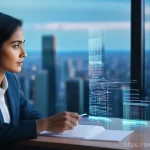 변리사 직무와 지속 가능한 기술 - "A diverse and professional patent lawyer, male or female, with a look of intense focus, meticulousl...