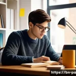 변리사 시험 단기 합격 비결 - **Prompt 1: Dedicated Patent Law Student**
A young adult (early 20s, either male or female) with...